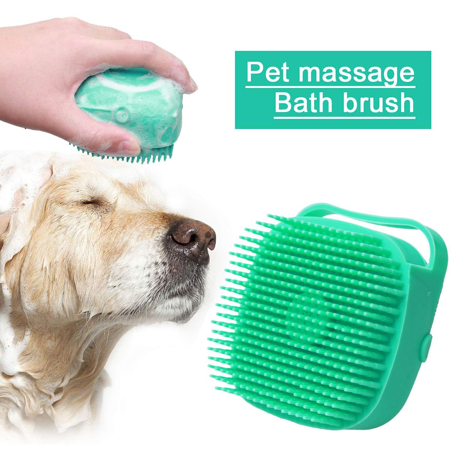 🐾 Pet Dog Shampoo Massager Brush – Gentle Silicone Grooming Comb for Bathing & Massage 🛁