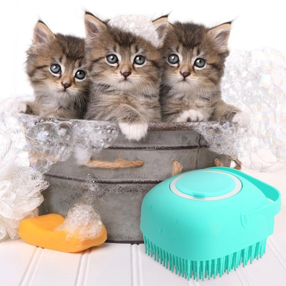 🐾 Pet Dog Shampoo Massager Brush – Gentle Silicone Grooming Comb for Bathing & Massage 🛁