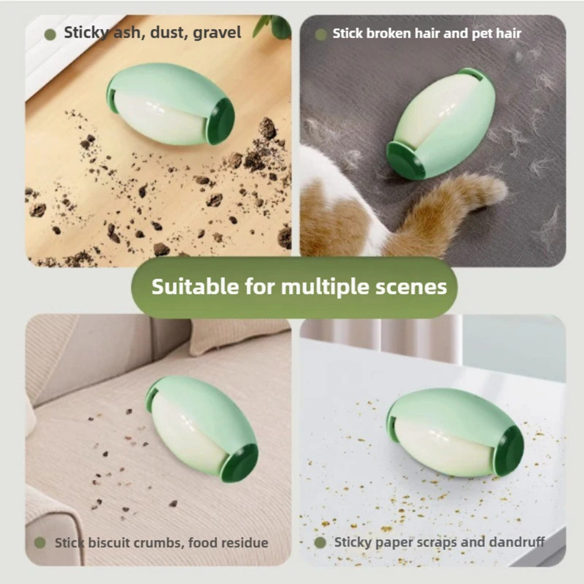 Reusable Lint Rollers For Pet Hair, Washable Sticky Roller For Clothes