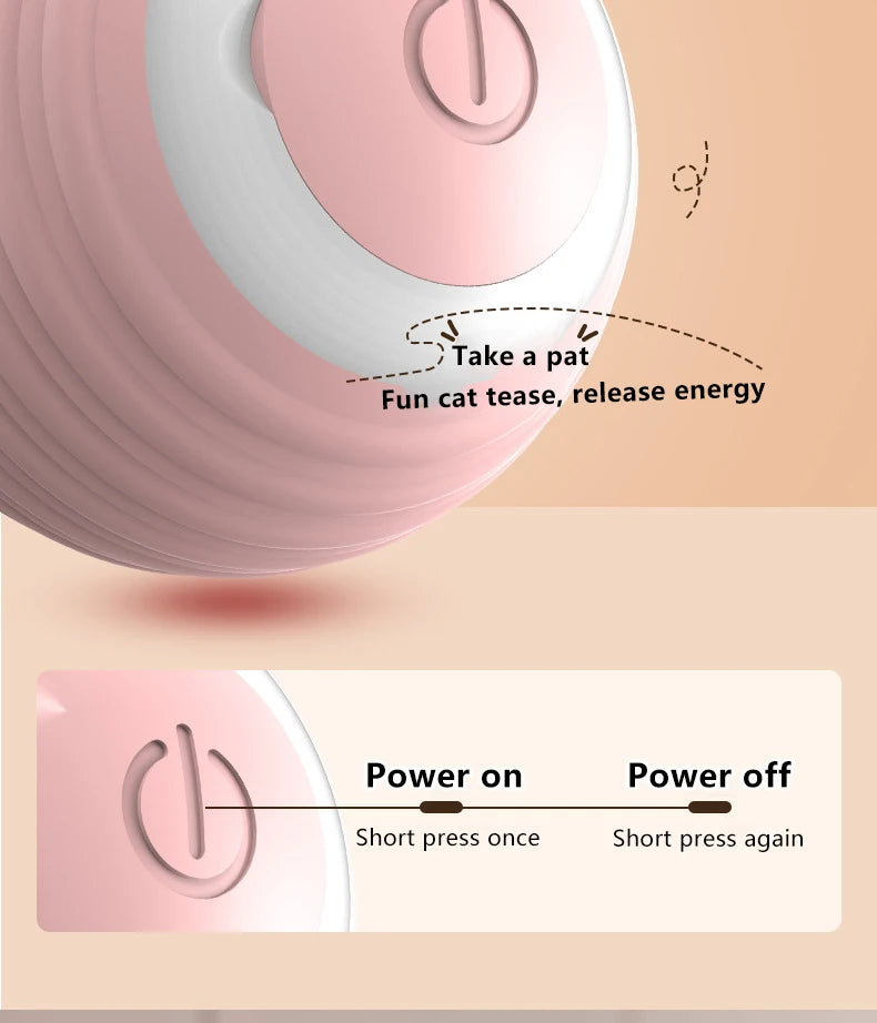 Cat Smart Ball - Interactive Automatic Rolling Toy for Indoor Pets