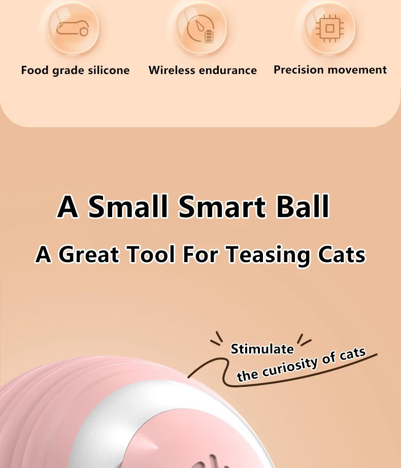 Cat Smart Ball - Interactive Automatic Rolling Toy for Indoor Pets