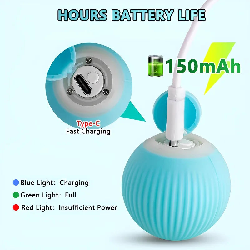 Cat Smart Ball - Interactive Automatic Rolling Toy for Indoor Pets