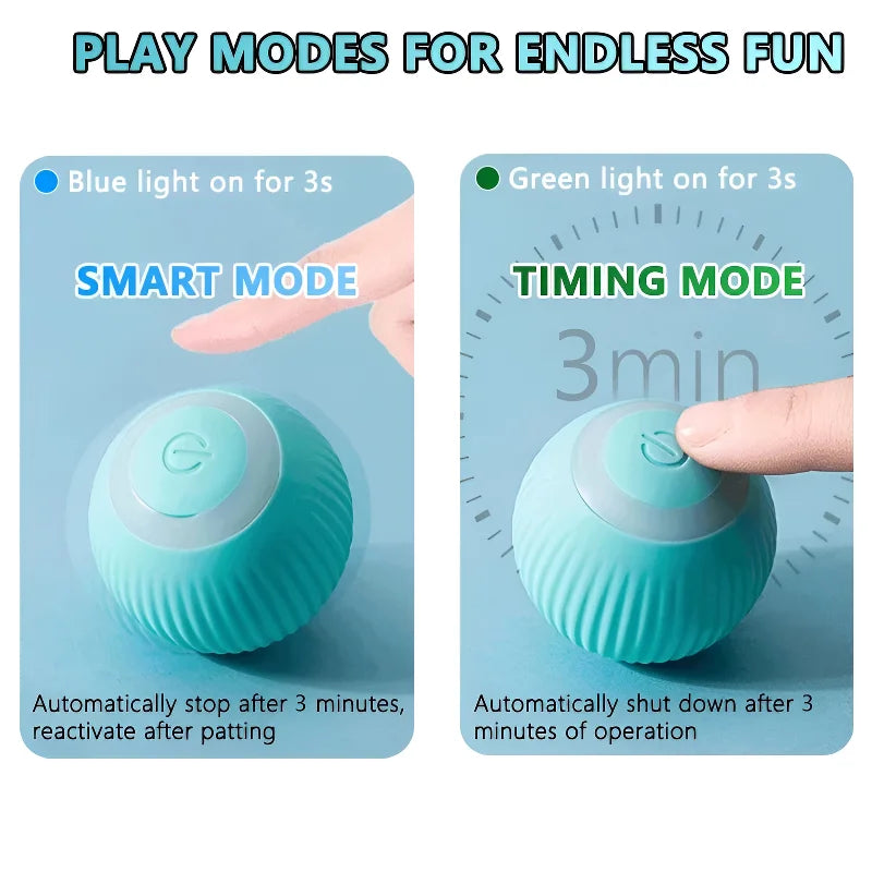 Cat Smart Ball - Interactive Automatic Rolling Toy for Indoor Pets
