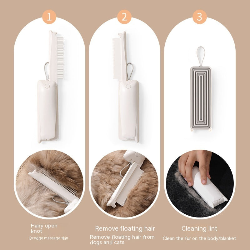 Pet Grooming Brush – Hair Removal & Shedding Control for Cats & Dogs