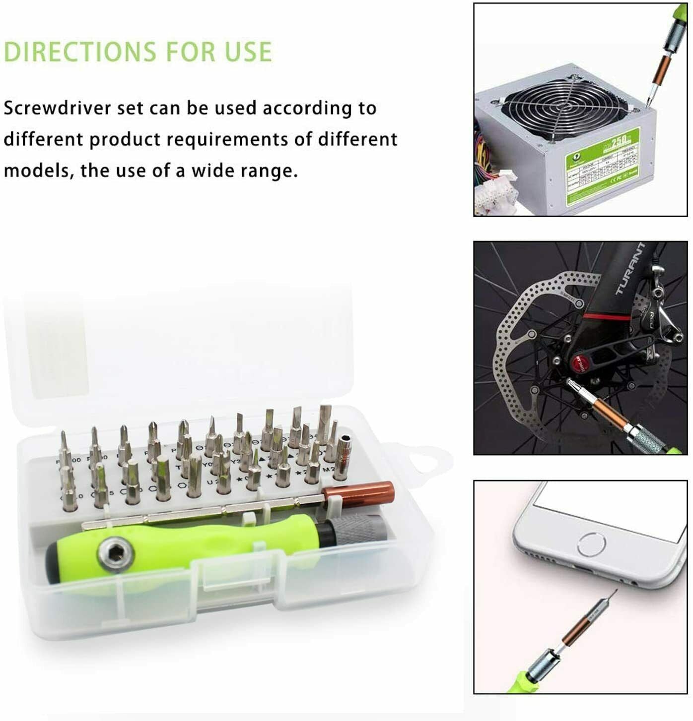 32 IN 1 Small Magnetic Screwdriver Set Torx Driver